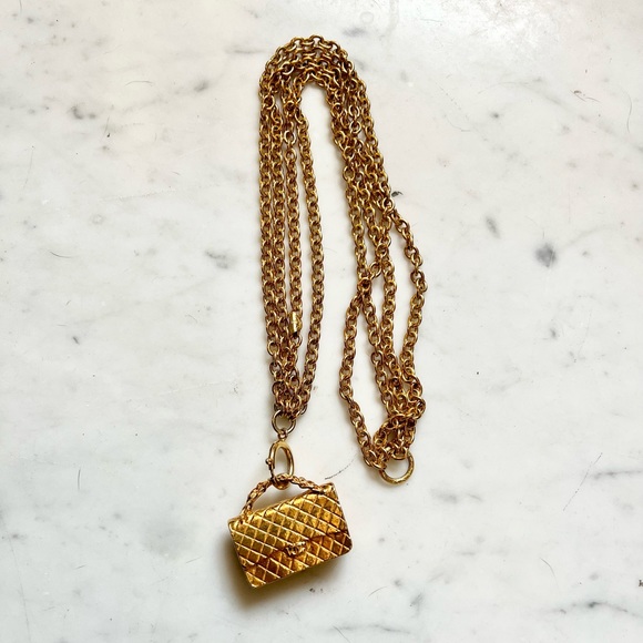 Vintage Chanel Double Strand Purse Necklace - Picture 1 of 8